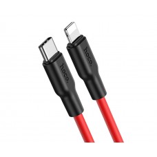 USB кабель Hoco X21 Plus Type-C - Lightning 3A 20W PD 1m червоний