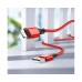 USB кабель Borofone BX54 Lightning 2.4A 1m червоний