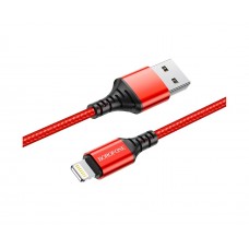 USB кабель Borofone BX54 Lightning 2.4A 1m красный
