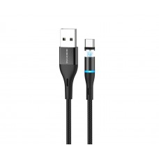 USB кабель магнітний Borofone BU16 Type-C 1,2m 2.4A чорний