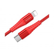 USB кабель Borofone BU27 Type-C - Lightning 3A 20W PD 1m червоний