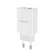 Зарядний пристрій Borofone BA56A QC3.0+PD20W білий
