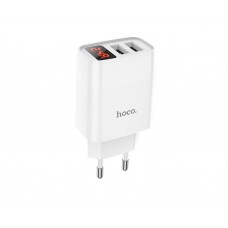 Сетевое зарядное устройство Hoco C86A 2 USB 2.4A белое