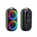 Портативна Bluetooth колонка Remax RB-X9 з LED підсвіткою та караоке мікрофоном black green