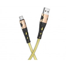 USB кабель Hoco U105 Type-C 3A 1.2m золотистий