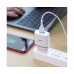 Мережевий зарядний пристрій Hoco C12Q USB QC білий + кабель USB to MicroUSB