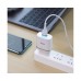 Зарядний пристрій Hoco C12Q USB QC білий + кабель USB to Type-C