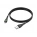 USB кабель Borofone BX65 з індикатором Lightning 2.4A 1m чорний