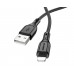 USB кабель Borofone BX66 Lightning 2.4A 1m чорний