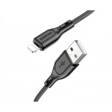 USB кабель Borofone BX66 Lightning 2.4A 1m чорний