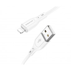 USB кабель Borofone BX66 Lightning 2.4A 1m белый