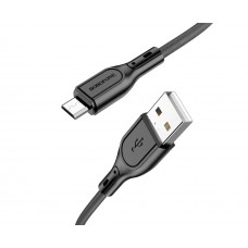 USB кабель Borofone BX66 Micro 2.4A 1m черный