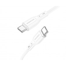 USB кабель Borofone BX66 Type-C - Type-C 3A 60W PD 1m білий