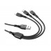 USB кабель Borofone BX66 3 в 1 Lightning/ Micro-USB/ Type-C 2A 1m чорний