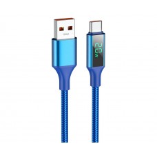 USB кабель Borofone BU32 с дисплеем Type-C 5A 1.2m синий