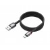 USB кабель Borofone BU33 з індикатором Micro 2.4A 1.2m чорний