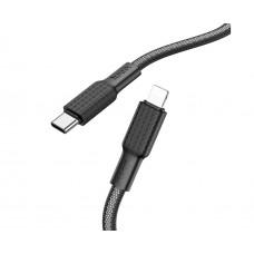 USB кабель Hoco X69 1m PD Type-C на Lightning чорно-білий