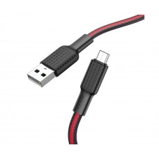 Кабель Hoco X69 USB to MicroUSB 1m чорно-червоний