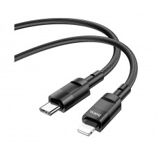 USB кабель Hoco U106 Type-C - Lightning 3A 20W PD 1.2m чорний