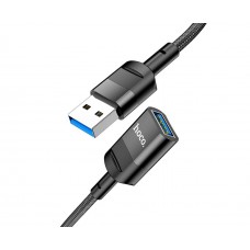 Кабель Hoco U107 подовжувач USB to USB (F) 1.2m black