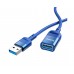 Кабель Hoco U107 подовжувач USB to USB (F) 1.2m blue