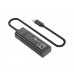 Адаптер Hoco HB25 Type-C - USB 3.0 (F)/ 3 USB 2.0 (F) 0.3m чорний