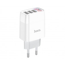 Мережевий зарядний пристрій Hoco C93A 3 USB білий