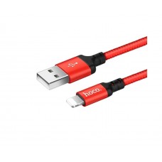 USB кабель Hoco X14 1m Lightning красно-чёрный
