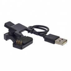 USB кабель для смарт часов универсальный прищепка (3 pin) 3 mm черный