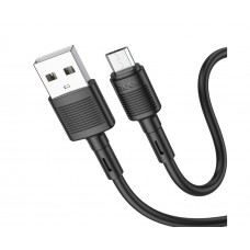 USB кабель Hoco X83 Micro 2.4A 1m чорний
