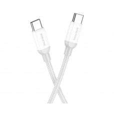 USB кабель Borofone BX68 Type-C - Type-C 5A 100W PD 1m сріблястий
