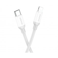 USB кабель Borofone BX68 Type-C - Lightning 2.4A 20W PD 2m сріблястий