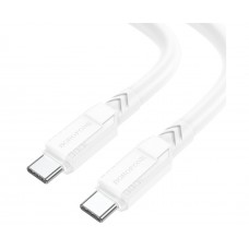 USB кабель Borofone BX81 Type-C - Type-C 3A 60W PD 1m білий