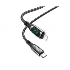 USB кабель Hoco S51 Type-C - Lightning 3A 20W PD 1.2m чорний