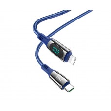 USB кабель Hoco S51 Type-C - Lightning 3A 20W PD 1.2m синий