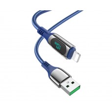 USB кабель Hoco S51 Lightning 2.4A 1.2m синій