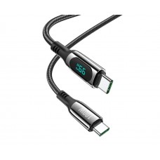 USB кабель Hoco S51 Type-C - Type-C 5A 100W PD 1.2m чорний
