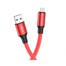 USB кабель Borofone BX82 Micro 2.4A 1m червоний