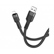 USB кабель Hoco U110 Lightning 2.4A 1.2m черный