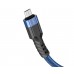 USB кабель Hoco U110 Micro 2.4A 1.2m синий