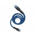 USB кабель Hoco U110 Type-C - Type-C 3A 60W PD 1.2m синій