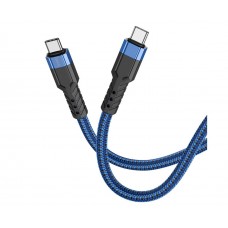 USB кабель Hoco U110 Type-C - Type-C 3A 60W PD 1.2m синий