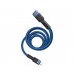 USB кабель Hoco U110 Type-C - Lightning 3A 20W PD 1.2m синій