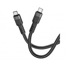USB кабель Hoco U110 Type-C - Type-C 3A 60W PD 1.2m чорний