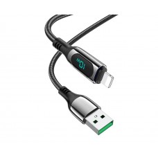 USB кабель Hoco S51 Lightning 2.4A 1.2m чорний