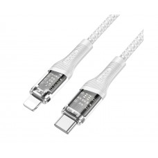USB кабель Hoco U111 Type-C - Lightning 3A 20W PD 1.2m сірий