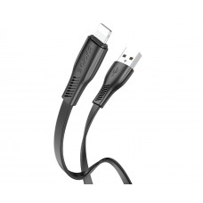 USB кабель Borofone BX85 Lightning 2.4A 1m черный