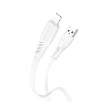 USB кабель Borofone BX85 Lightning 2.4A 1m білий