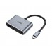 Мультиадаптер хаб Hoco HB29 2в1 Type-C to HDMI (F)/VGA (F) 0.15m