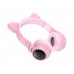 Беспроводные накладные наушники Hoco W27 Cat ear розовые